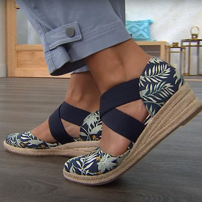 2022 New Women Comfy Espadrille Wedge Sandals