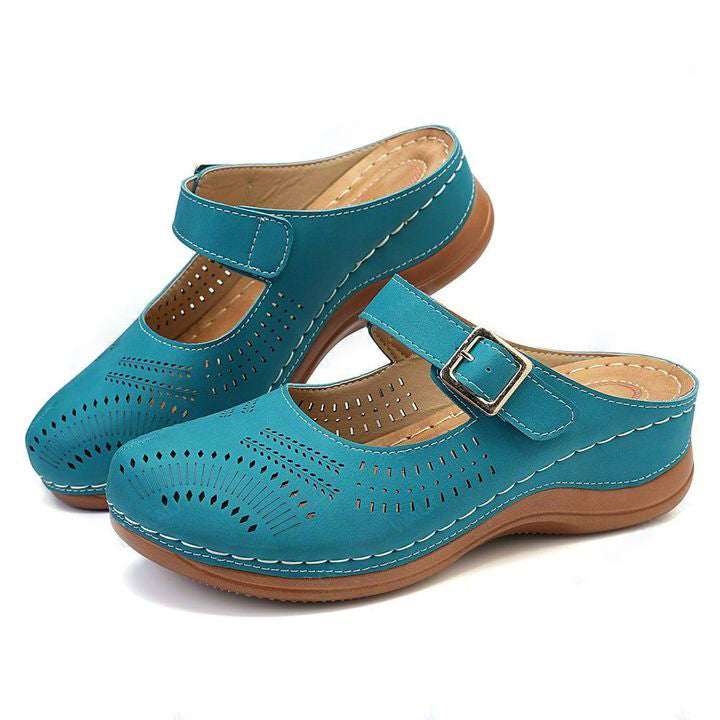 BIG BUCKLE NATURAL LEATHER Sandals