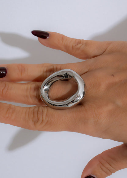 Infinity Wave Ring Silver