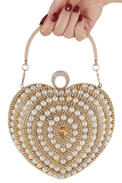 Banquet Fashionable Diamond-encrusted Pearl Versatile Handbag