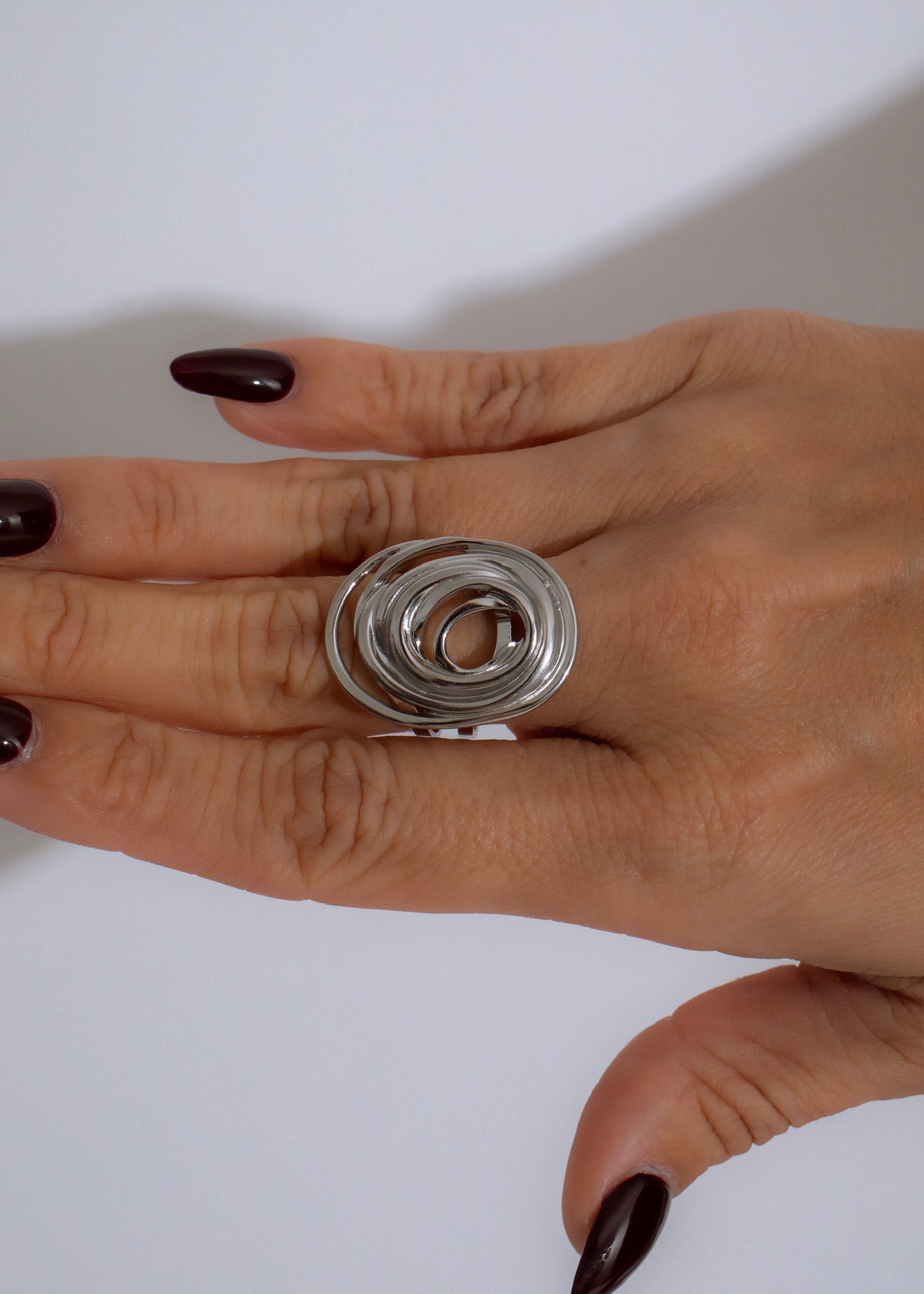 Orbit Twist Ring Silver