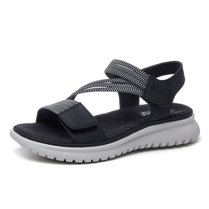 2021 new low-heeled wedge casual sandals