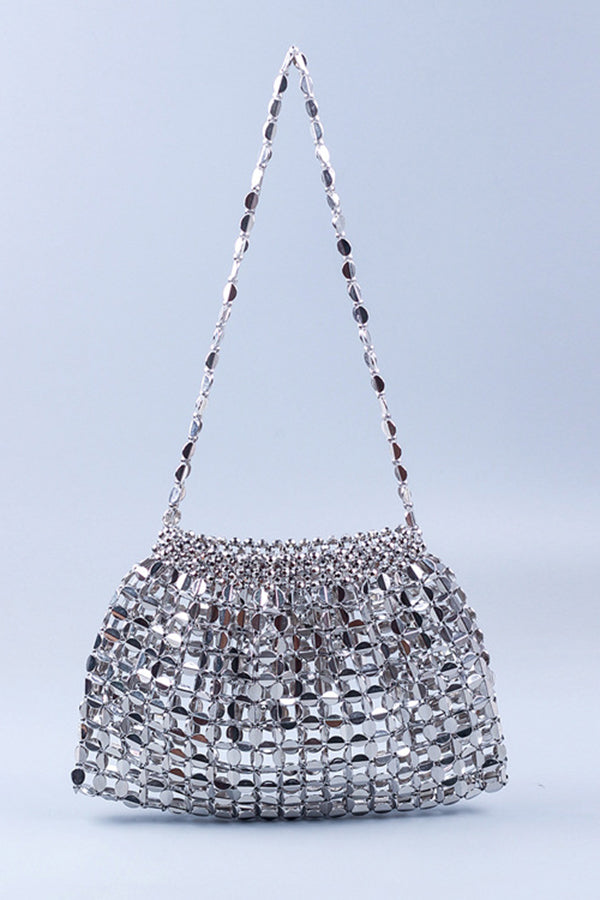 Fashion Handmade Flat Beaded Beaded Woven Handbag Bag