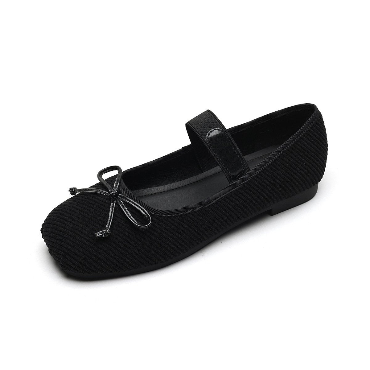 Women's Elastic Bow Mary Jane Ballet Flats