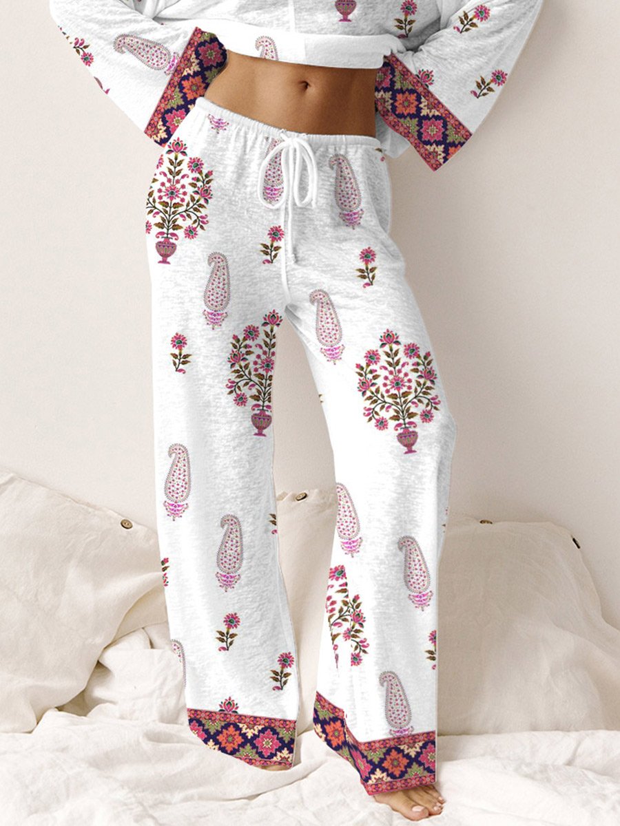 Women's Cotton Bohemian Printed Lounge Pants