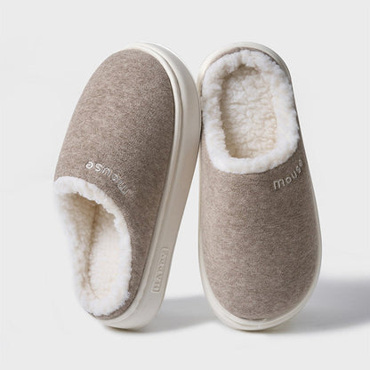 Women's Basic Plush Anti-Slip Cotton Slippers