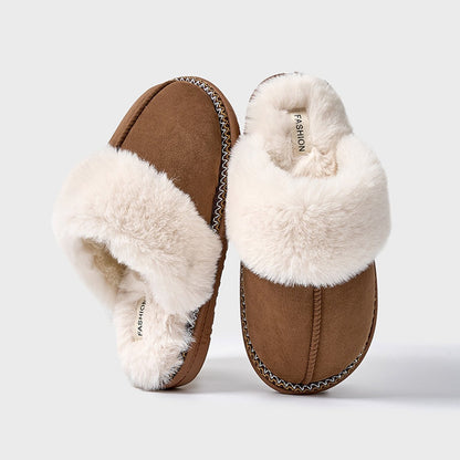 Women's Plush Anti-Slip Cotton Slippers