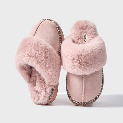 Women's Plush Anti-Slip Cotton Slippers