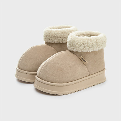 Women's Solid Color High Top Plush Slippers