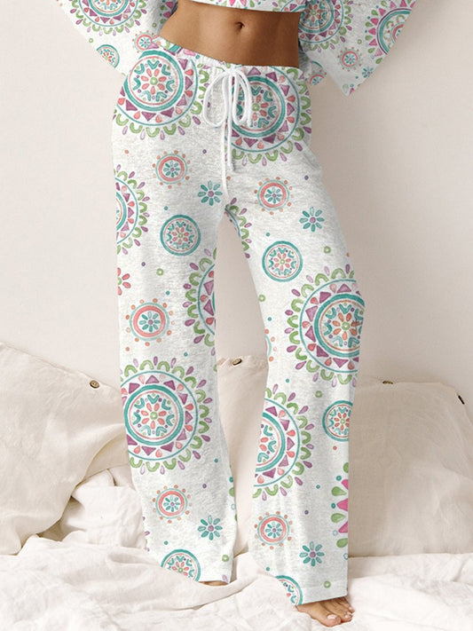 Women's Circular Pattern Pajama Pants