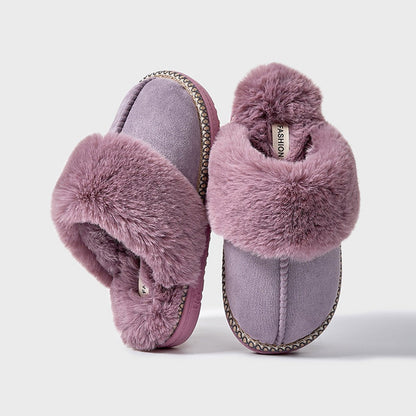 Women's Plush Anti-Slip Cotton Slippers