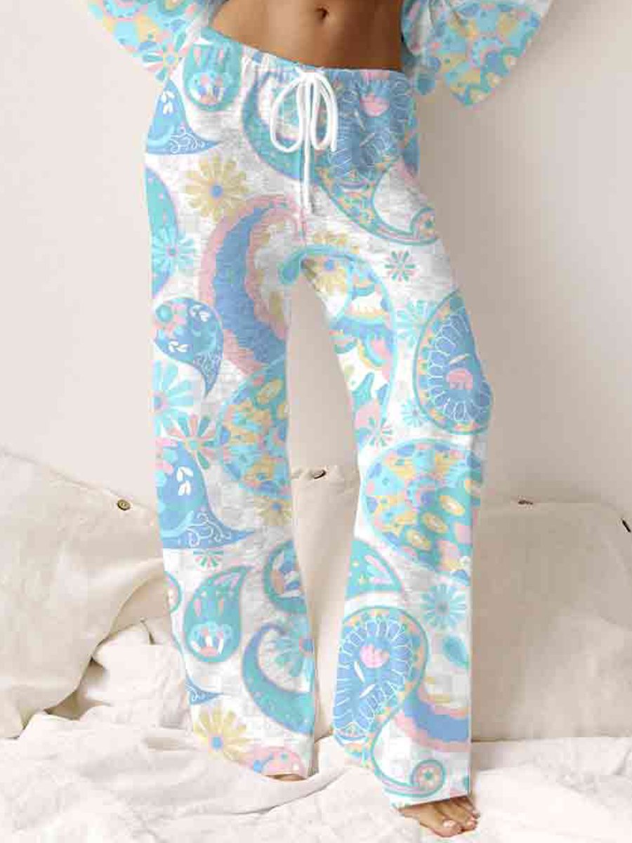 Women's Cotton Bohemian Colorful Printed Lounge Pants