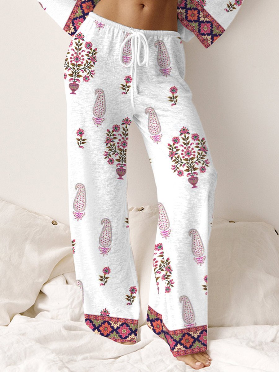 Women's Cotton Bohemian Printed Lounge Pants